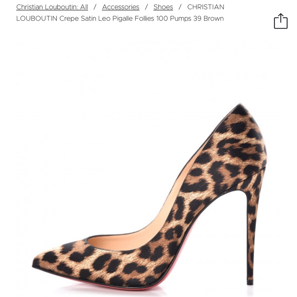 Christian Louboutin Leopard Satin Heels